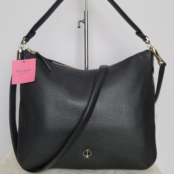 KATE SPADE Handbags - KATE SPADE Polly Medium Convertible Shoulder Bag-Black